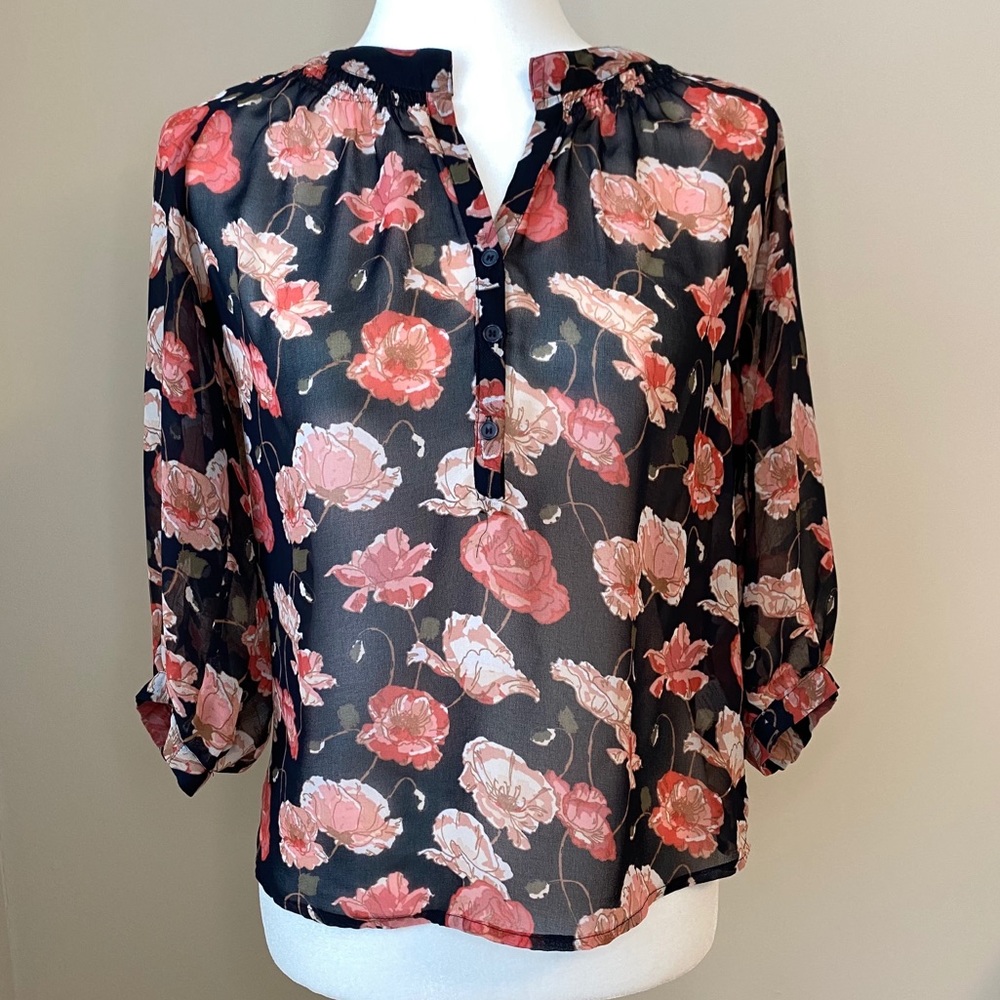Cotton On Sheer Floral Blouse
